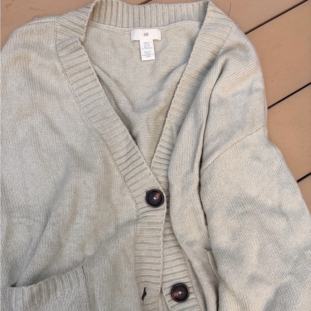 H&M Cream Cardigan Sweater